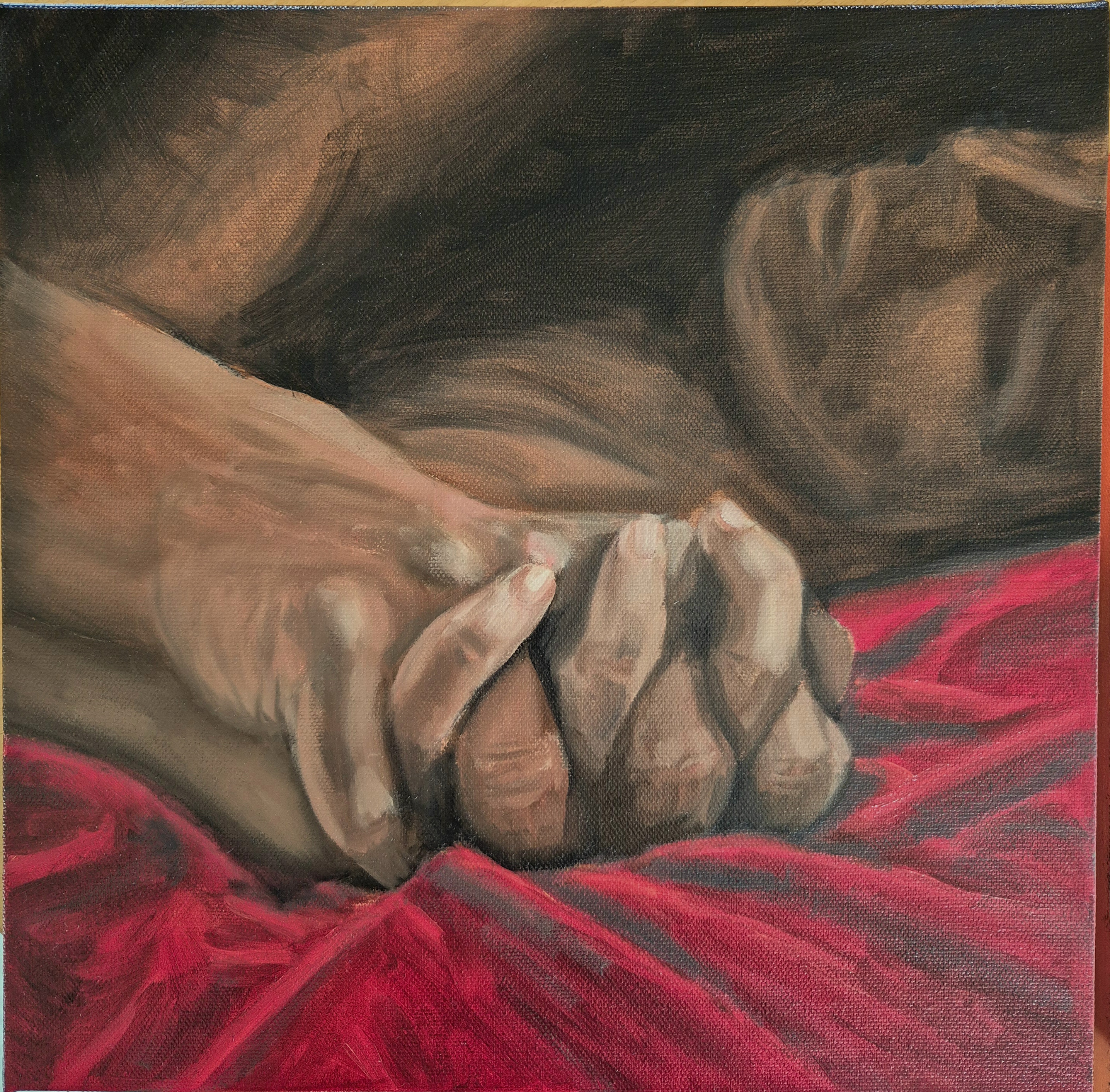 Hands — panel 5, centre